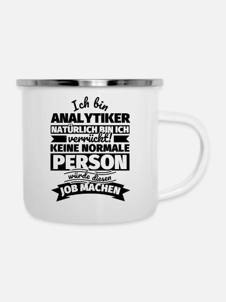Analytiker Geschenke - Emaille-Tasse - Weiß