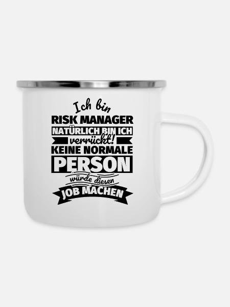 Risk Manager Geschenke - Emaille-Tasse - Weiß