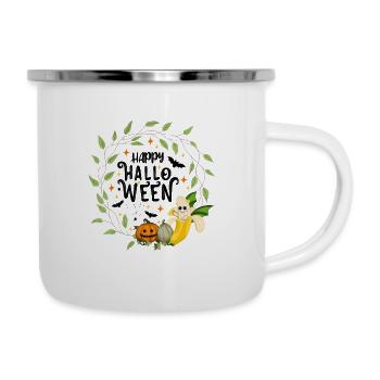 Joyeux Halloween Banane - Tasse émaillée - blanc - Droite