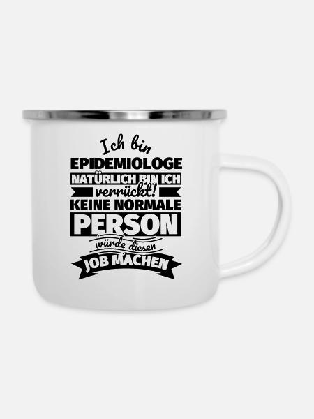 Epidemiologe Geschenke - Emaille-Tasse - Weiß