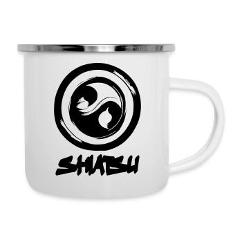 Shiatsu Yoga Meditation Massage Buddha Vector 2 - Camper Mug - white - Right