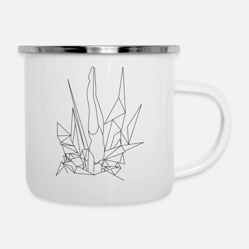Synchro aime le barracuda - Tasse émaillée - blanc