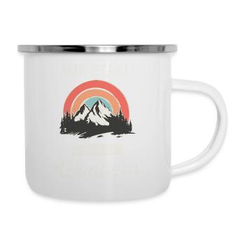 Mir Egal! Ich geh Wandern - Berge Natur Hike - Emaille-Tasse - Weiß - Rechts