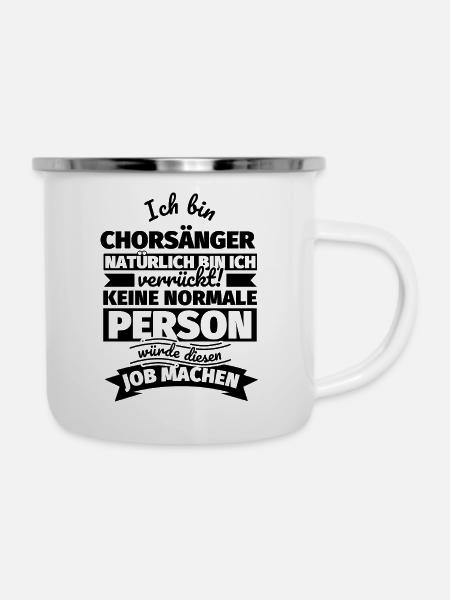 Chorsänger Geschenke - Emaille-Tasse - Weiß