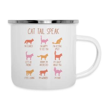 Cat Tail Speak - Camper Mug - white - Right