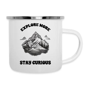Explore more, be curious - Camper Mug - white - Right