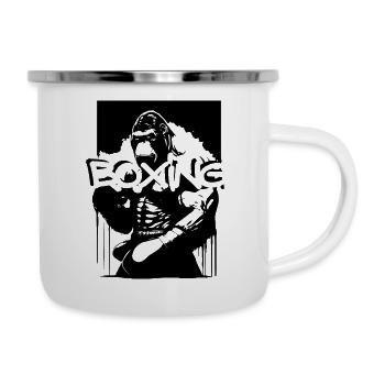 king monkey boxig - Camper Mug - white - Right