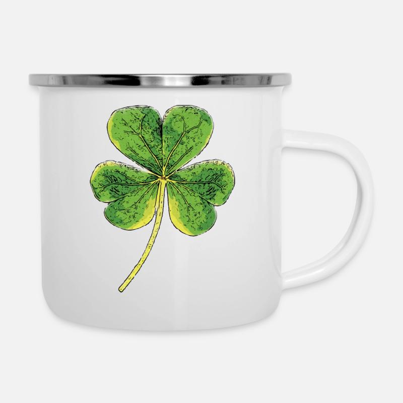 Glück ist Einstellungssache:) - Emaille-Tasse - Weiß