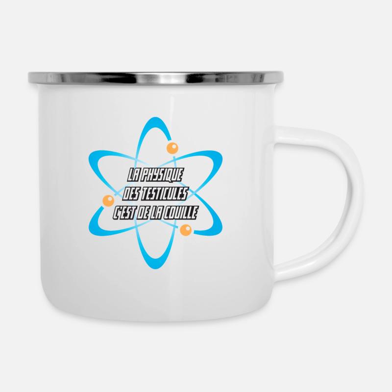 Physique comique 2 - Tasse émaillée - blanc