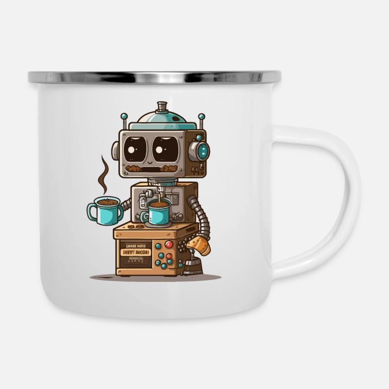 Robo-Coffee - Camper Mug - white