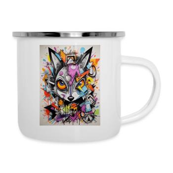 känguruh abstract - Emaille-Tasse - Weiß - Rechts