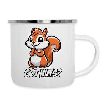 Hast du Nüsse? - Emaille-Tasse - Weiß - Rechts