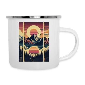 Hills Sunset - Vintage - Camper Mug - white - Right