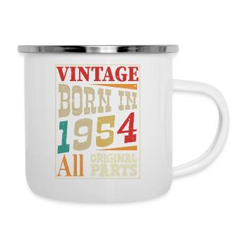 Jahrgang Jahrgang 1954 - Originalteile - Emaille-Tasse - Weiß - Rechts