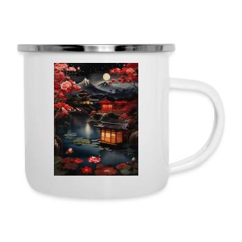 Japanese Art Illustration Painting - Camper Mug - white - Right