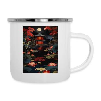 Japanese Art Illustration Painting - Camper Mug - white - Right