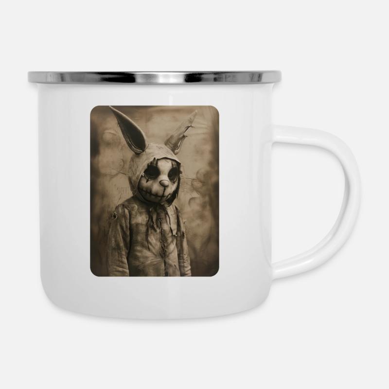 not so nice Easter bunny - Camper Mug - white