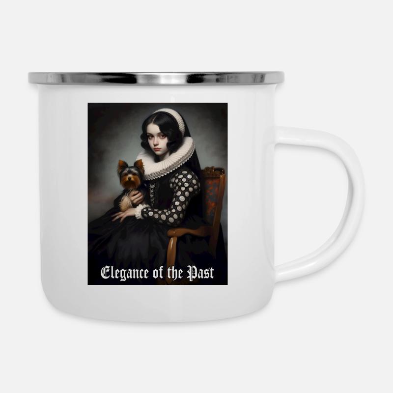 Élégance classique - Tasse émaillée - blanc