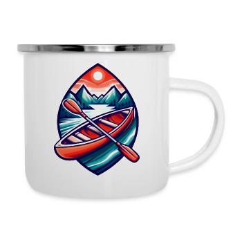 Bateau Canoe - Tasse émaillée - blanc - Droite