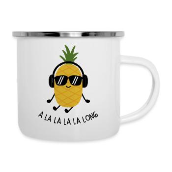 coole ananas - Emaille-Tasse - Weiß - Rechts