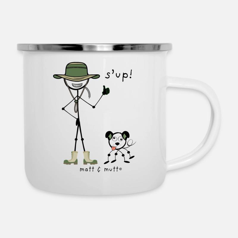 Matt et Mutt S-up - Tasse émaillée - blanc