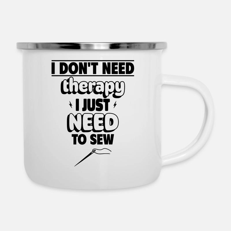 only sewing makes me happy - Camper Mug - white