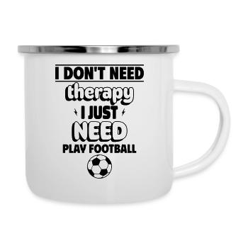 Besoin de jouer au football - Tasse émaillée - blanc - Droite