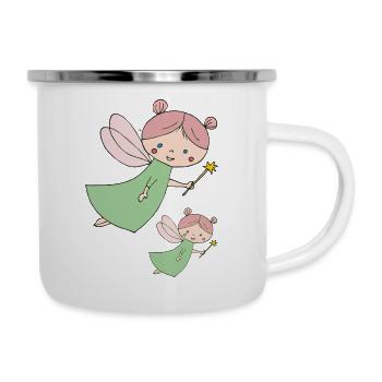 Fée grande et petite - Tasse émaillée - blanc - Droite