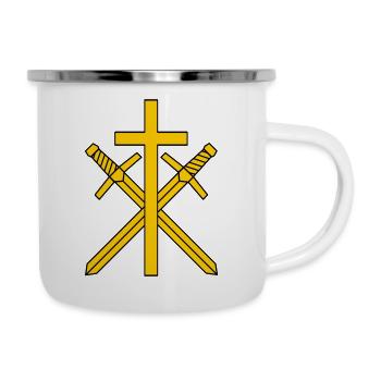 Croix et épées - Tasse émaillée - blanc - Droite