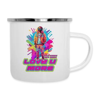 Liebe - Emaille-Tasse - Weiß - Rechts