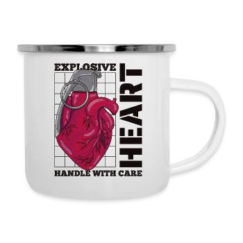 Exploding Heart - Camper Mug - white - Right