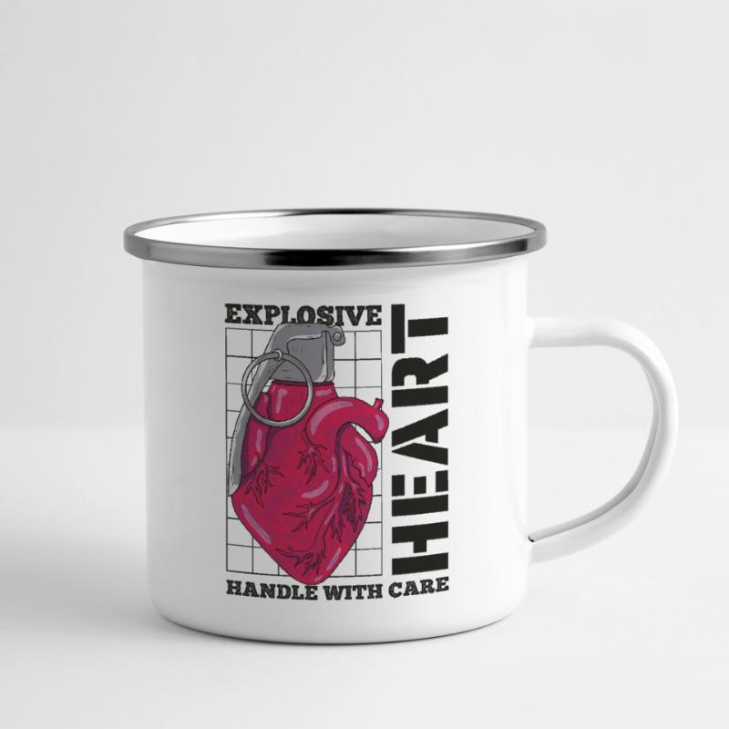 Exploding Heart Camper Mug