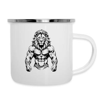Force du Lion - Tasse émaillée - blanc - Droite