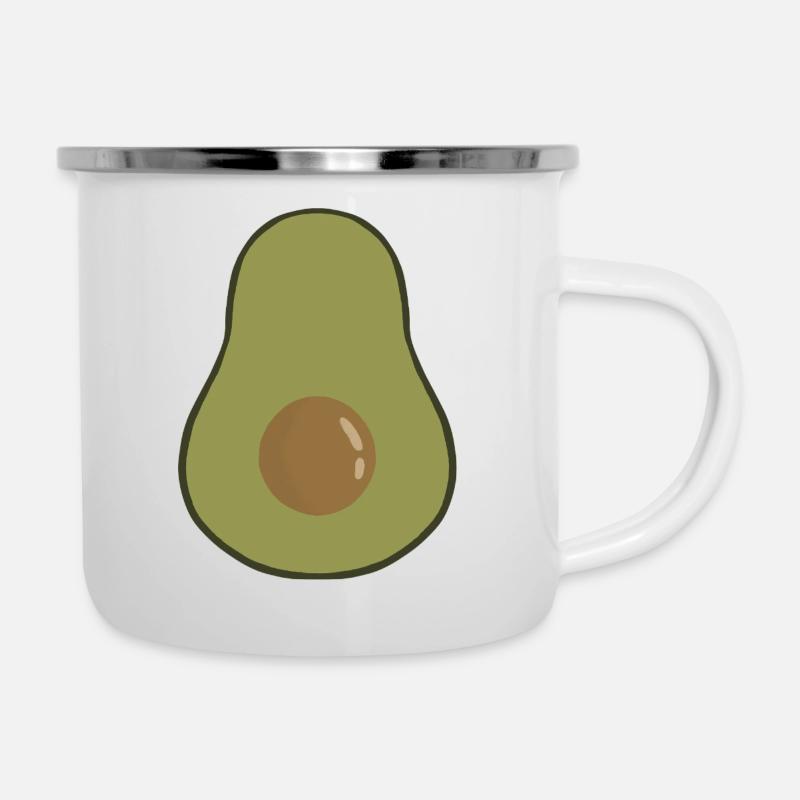 Vibrant Avocado Fruit Illustration - Camper Mug - white