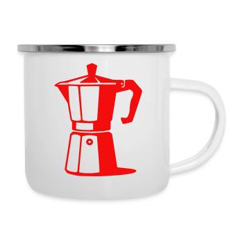 Coffee Pot Illustration for Cafe Lovers - Camper Mug - white - Right