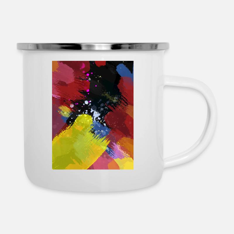 Colour explosion Abstract colour areas - Camper Mug - white