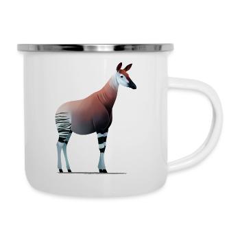 Okapi - Emaille-Tasse - Weiß - Rechts