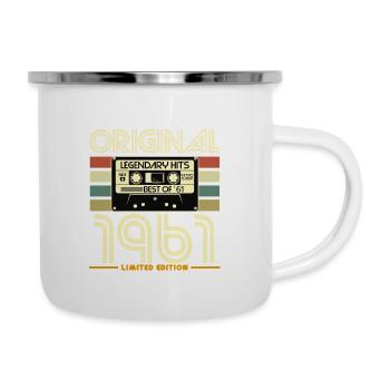 Cassette rétro 1961 Édition Limitée - Tasse émaillée - blanc - Droite