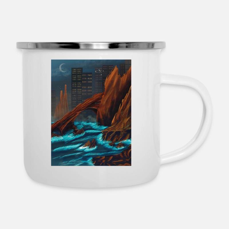 Roca Marina Nocturna - Camper Mug - white