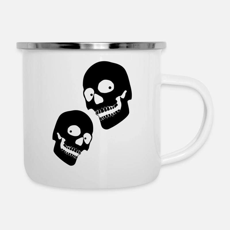 twoskulls1 - Tasse émaillée - blanc