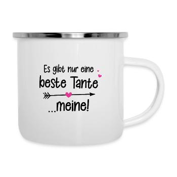 Es gibt nur eine beste Tante - meine! - Emaille-Tasse - Weiß - Rechts