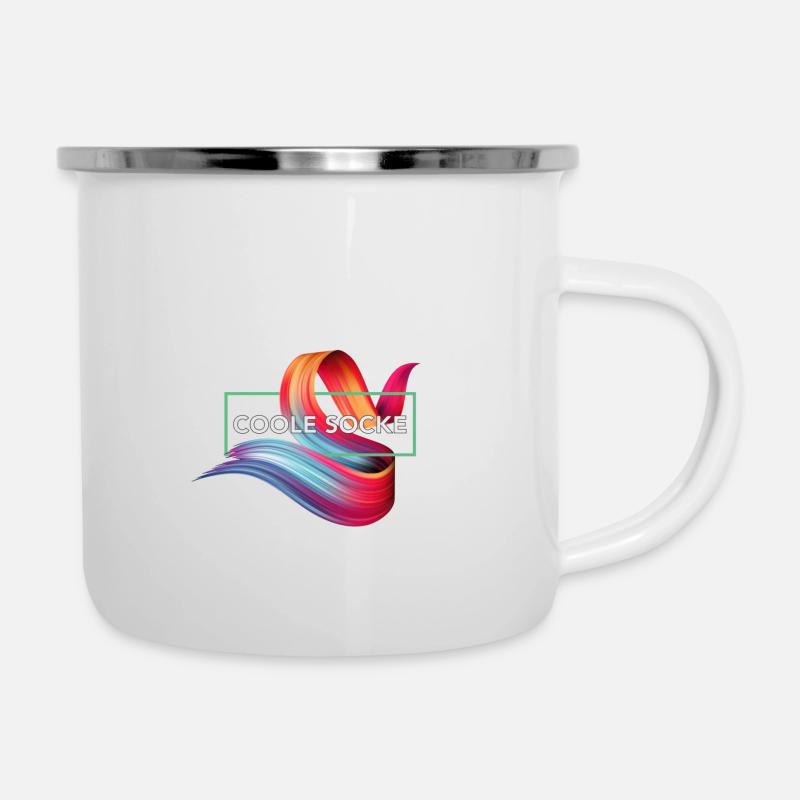 PKAs sind coole Socken – powered by #pkaclub - Emaille-Tasse - Weiß