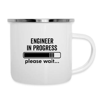 Ingenieur im Entstehen - Emaille-Tasse - Weiß - Rechts