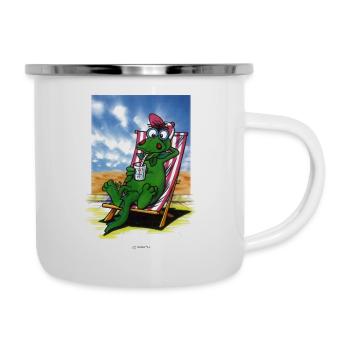 Poldi von HALLO SPENCER - Emaille-Tasse - Weiß - Rechts