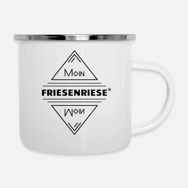 Moin Moin - Emaille-Tasse - Weiß