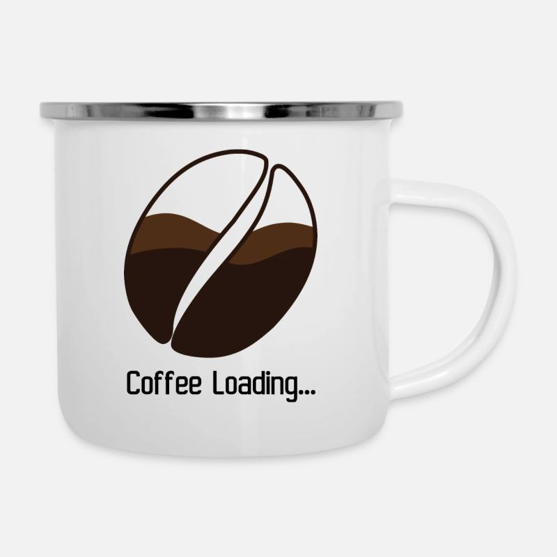Chargement de café - Tasse émaillée - blanc