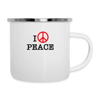 I love peace - Tasse émaillée - blanc - Droite