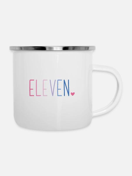 11th Birthday 11 Years Old Hello Eleven Est 2012 - Emaille-Tasse - Weiß
