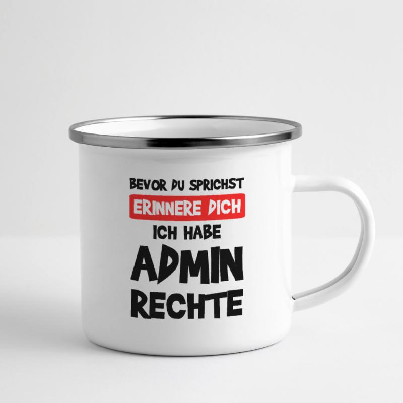 System Admin Administratoren Computer Geschenk Emaille-Tasse