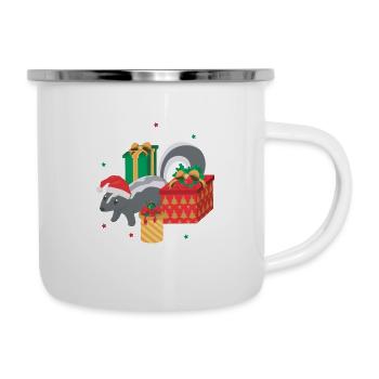 Christmas honey badger - Camper Mug - white - Right